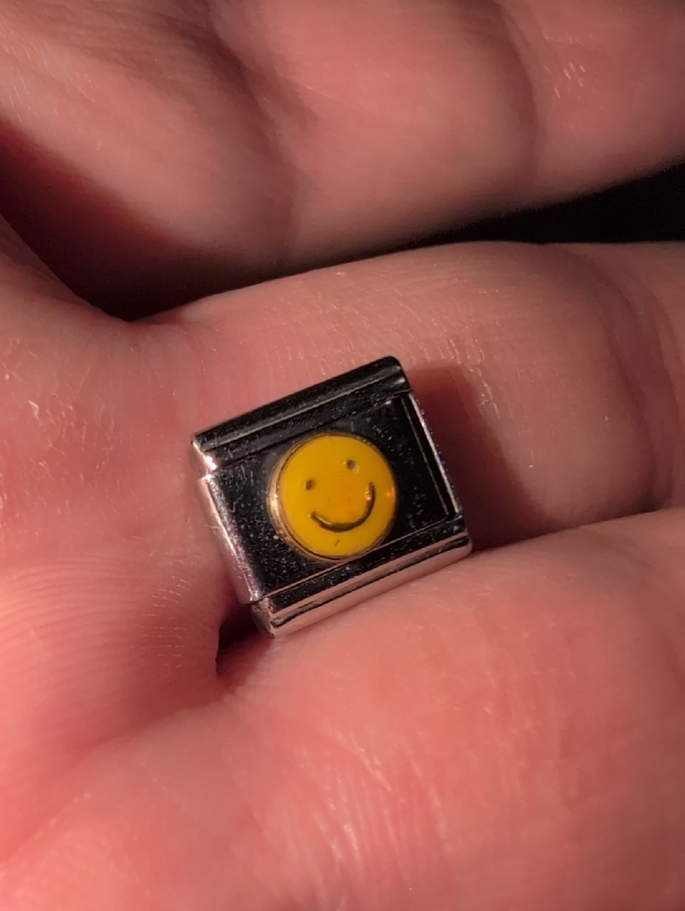 ❤️‍🔥10/$10❤️‍🔥 Yellow Smiley Face Silver Italian Charm